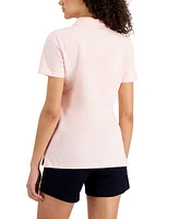 Tommy Hilfiger Women's Solid Short-Sleeve Polo Top