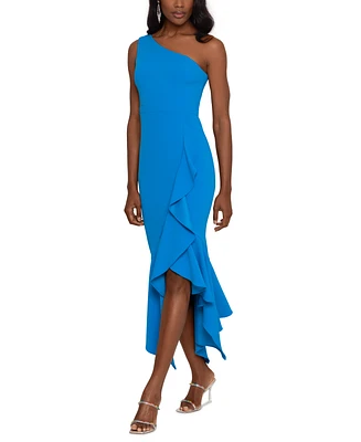 Xscape Women's One-Shoulder High-Low Dress