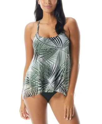 Coco Reef Printed Mesh Bra Sized Tankini Top Bottoms