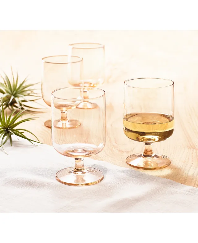 Oake Stackable Water Glasses, Set of 4, Created for Macy's - Amber