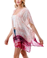 Marcus Adler Women's Lightweight Ombre Tie Dye Kimono Wrap