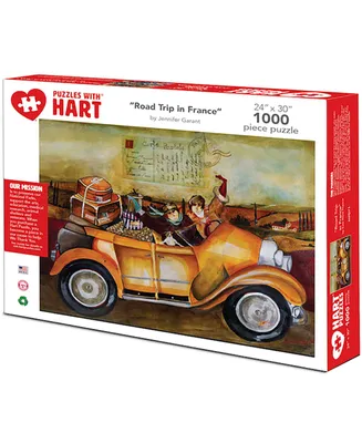 Hart Puzzles Road Trip In France 24" X 30" By Jennifer Garant Set, 1000 Pieces