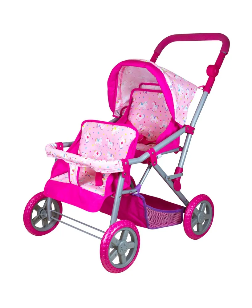 Lissi Colorful Twin Baby Doll Pram