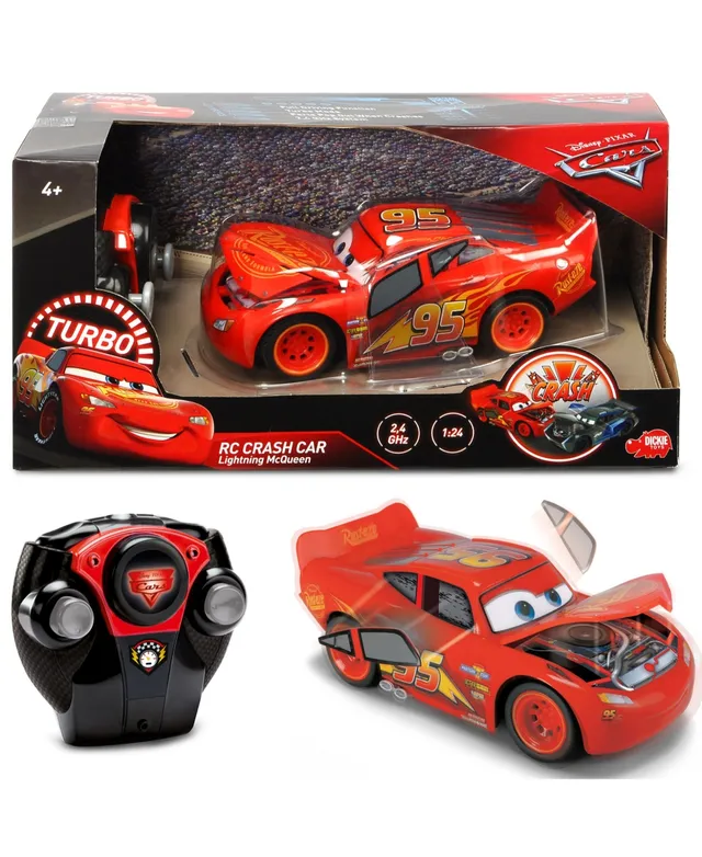 Cars Jada Toys 1-24 Scale Disney Pixar Lightning McQueen Crash Car Radio  Controlled Toy Car Remote Control