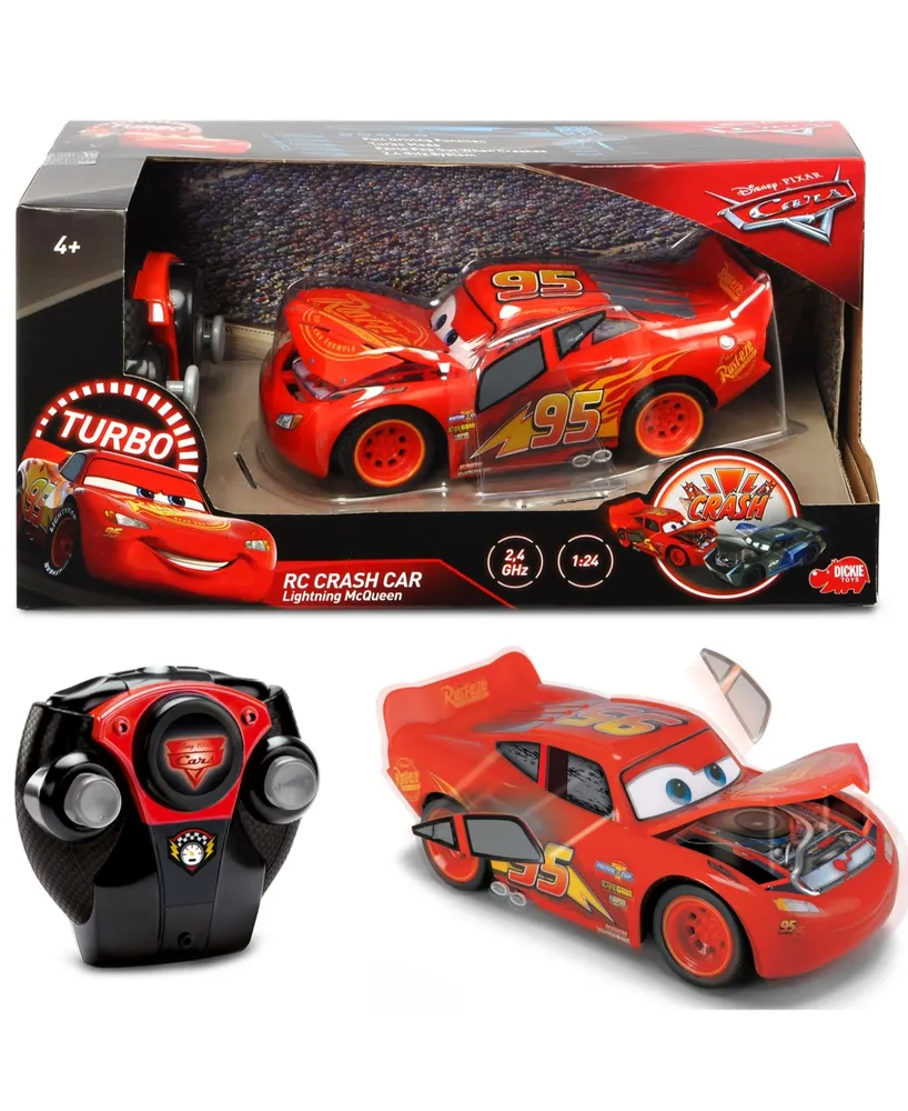 Jada Toys 1-24 Scale Disney Pixar Lightning McQueen Crash Car Radio Controlled Toy Car Remote Control