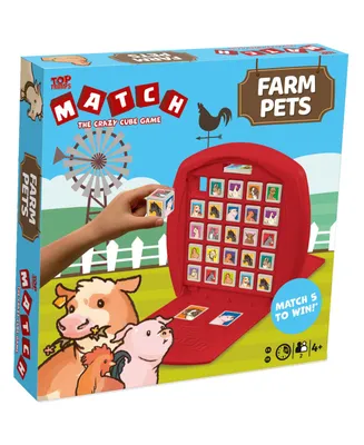 Top Trumps Match the Crazy Cube Game Set, Farm Pets, 41 Pieces