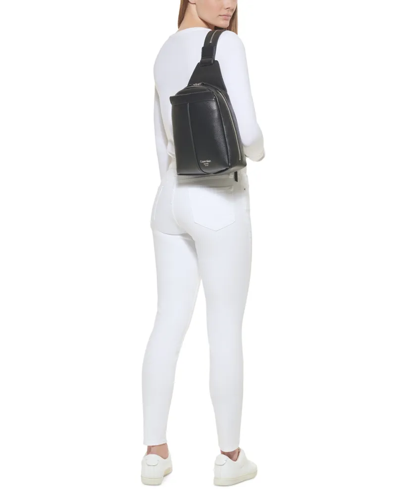 Calvin Klein Millie Convertible Leather Sling Bag, Backpack
