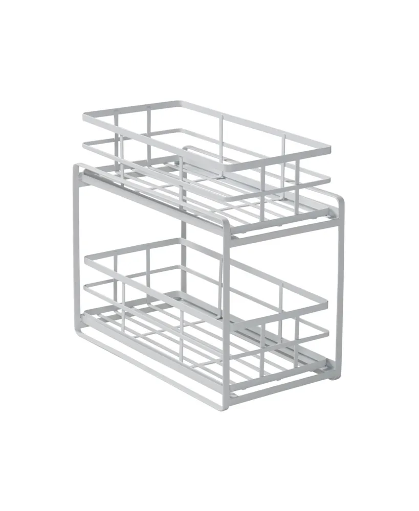 Sorbus 2 Tier Organizer Baskets with Mesh Sliding Drawers (Black)