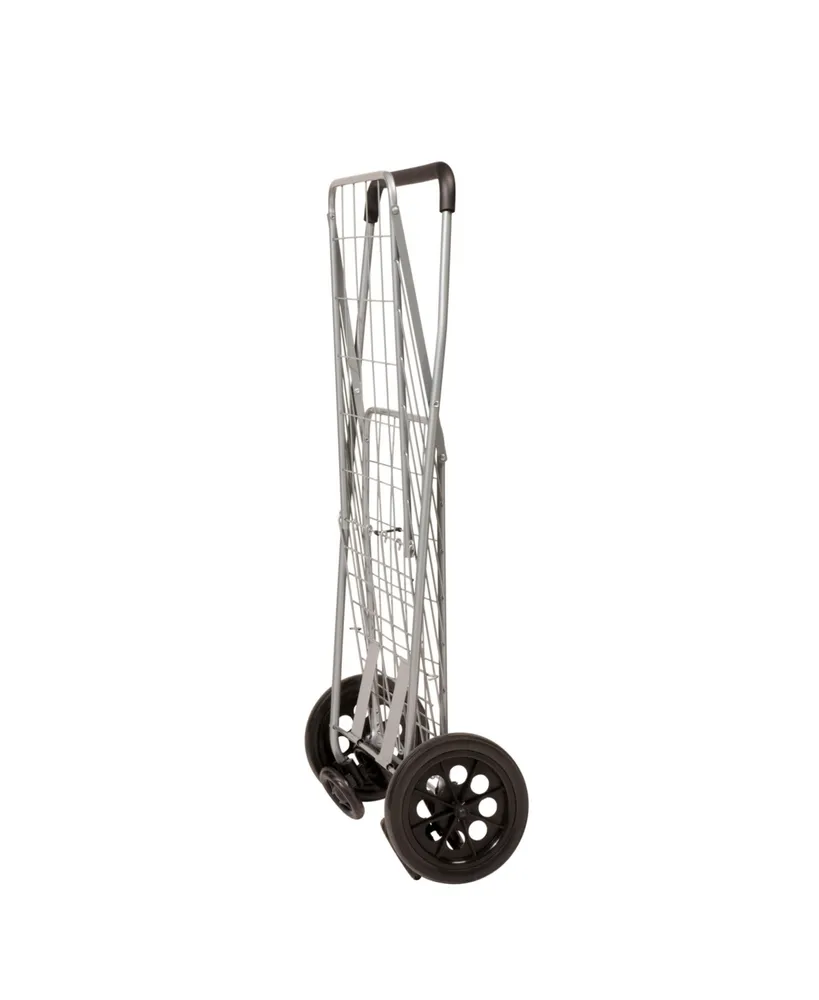 4 Wheel Folding Utility Cart - Silver