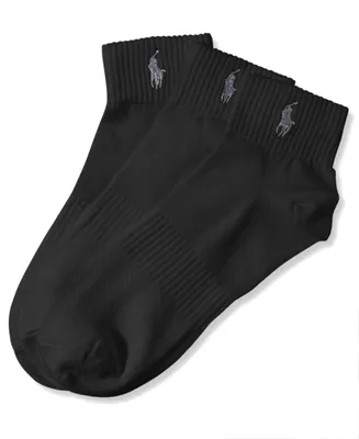 Ralph Lauren Men's 3-Pk. Technical Quarter Socks