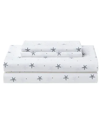 Nautica Star Spangled Coastal Cotton Percale -Piece Sheet Set