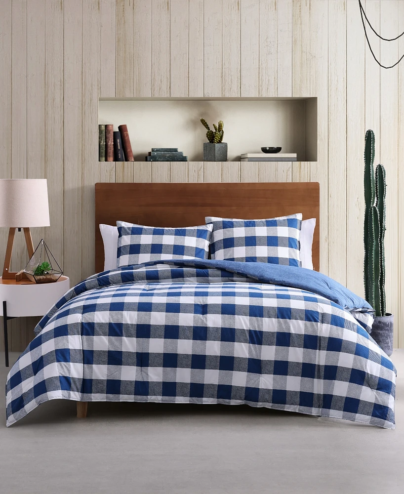 Closeout! Wrangler Bison Plaid 3 piece Comforter Set