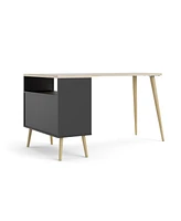 Tvilum Diana 2 Drawer, 3 Shelf Desk