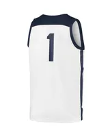 Men's Nike #1 White Butler Bulldogs Team Replica Basketball Jersey