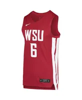 Men's Nike #6 Crimson Washington State Cougars Replica Basketball Jersey