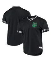 Men's Mitchell & Ness Black Austin Fc Mesh V-Neck T-shirt