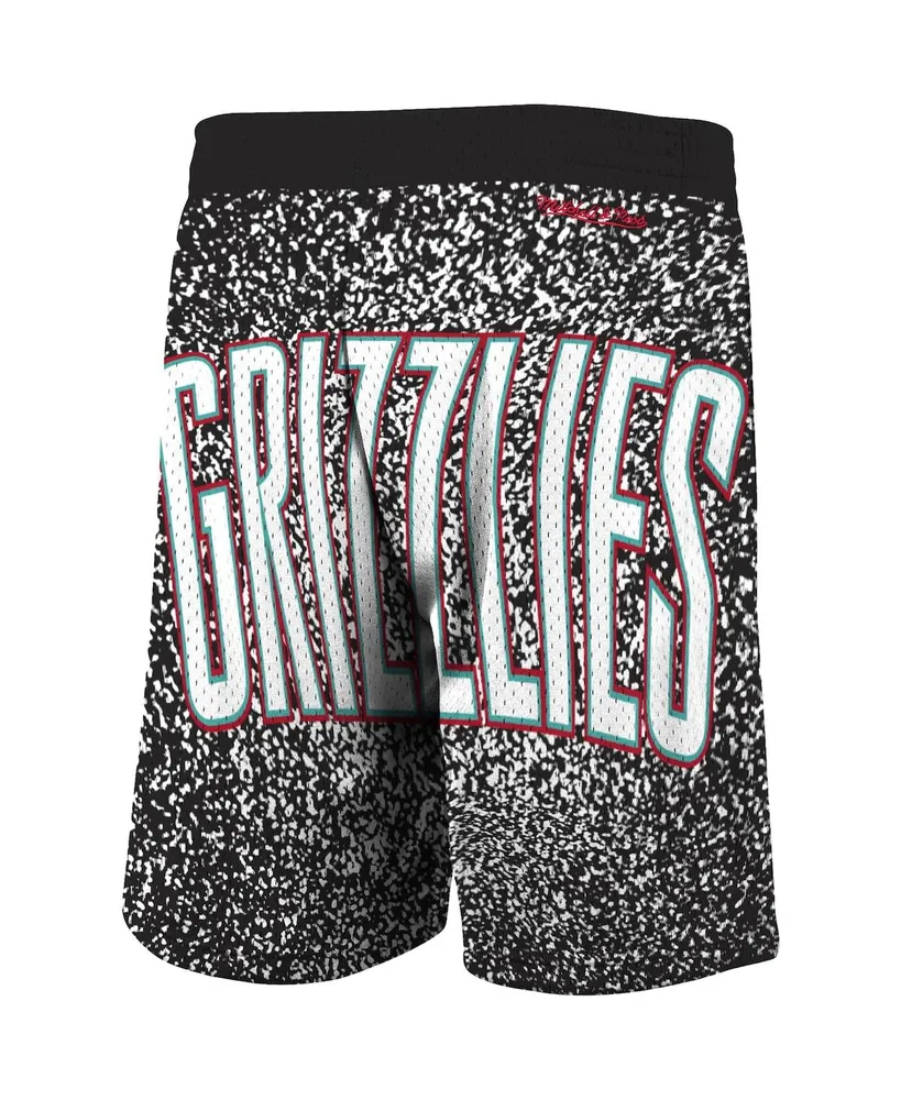 Men's Mitchell & Ness Black Vancouver Grizzlies Hardwood Classics Jumbotron Sublimated Shorts