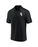 Men's Fanatics Black and Gray Chicago White Sox Primary Logo Polo Shirt Combo Set