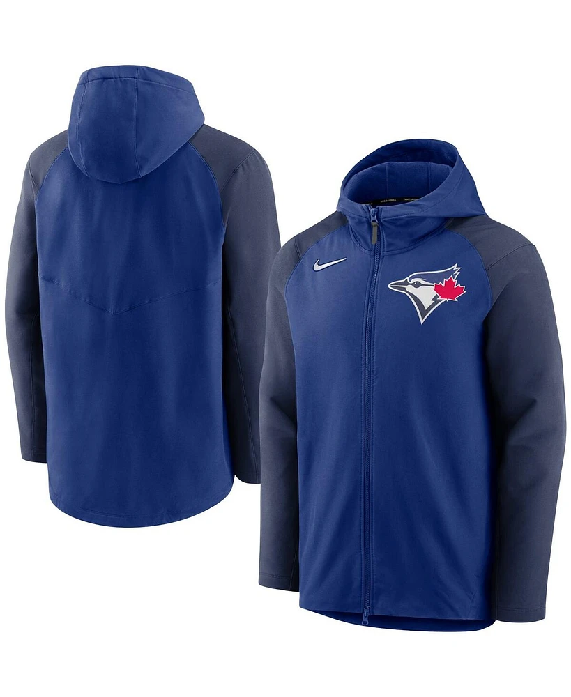 Men's Nike Royal, Navy Toronto Blue Jays Authentic Collection Performance Raglan Full-Zip Hoodie