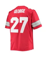 Men's Mitchell & Ness Eddie George Scarlet Ohio State Buckeyes Big and Tall Legacy Alumni Jersey