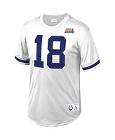 Men's Mitchell & Ness Peyton Manning White Indianapolis Colts Retired Player Name and Number Mesh Top