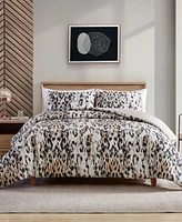 Kenneth Cole New York Abstract Leopard 3 Piece Duvet Cover Set