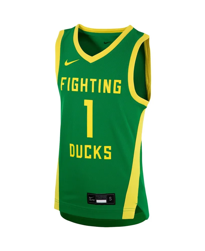 Big Boys Nike #1 Green Oregon Ducks Team Replica Basketball Jersey