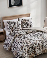 Kenneth Cole New York Abstract Leopard 3 Piece Comforter Set