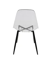 Lumisource Clara Mid-Century Modern Dining Chair, 2 Piece Set