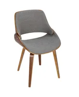 Lumisource Fabrizzi Mid-Century Modern Dining Accent Chair Fabric