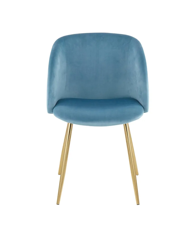 Lumisource Fran Contemporary Chair, 2 Piece Set - Gold