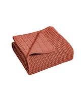 Levtex Mills Waffle Stitched Quilted Throw, 60" x 50"