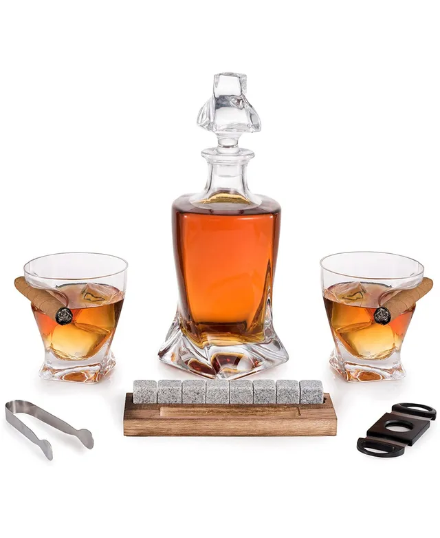 Bezrat Whiskey Glasses and Liquor Decanter Set