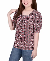 Women's Missy Short Sleeve Balloon Top