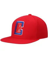 Men's Mitchell & Ness Red La Clippers Ground 2.0 Snapback Hat