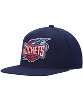 Men's Mitchell & Ness Navy Houston Rockets Hardwood Classics Team Ground 2.0 Snapback Hat