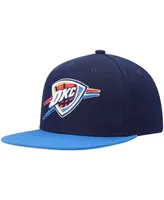 Men's Mitchell & Ness Navy and Blue Oklahoma City Thunder Team Two-Tone 2.0 Snapback Hat