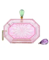 Women's Perfume Bottle Clear Flower Cut Acrylic Clutch