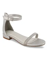 Kenneth Cole New York Little Girls Ankle Strap Sandals - Silver