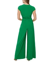 Vince Camuto Twist-Front Plunge Jumpsuit