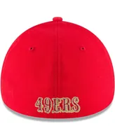 Men's New Era Scarlet San Francisco 49ers Team Classic 39THIRTY Flex Hat