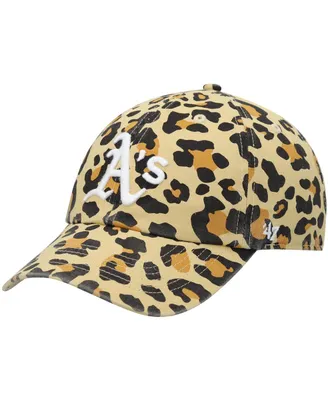 Women's '47 Oakland Athletics Tan Bagheera Cheetah Clean Up Adjustable Hat