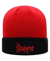 Men's Top of the World Scarlet and Black Nebraska Huskers Core 2-Tone Cuffed Knit Hat