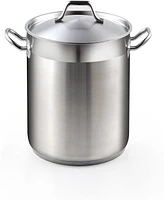 Cooks Standard 20 Quart Professional Grade Stainless Steel Stock Pot with Lid, Silver