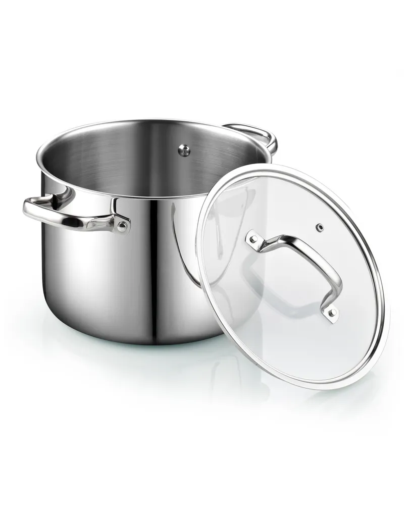 Cook N Home Professional Stainless-Steel Stockpot with Glass Lid 24-Qt -  Macy's