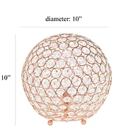 Elegant Designs Elipse 10" Crystal Ball Sequin Table Lamp