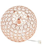 Elegant Designs Elipse 10" Crystal Ball Sequin Table Lamp