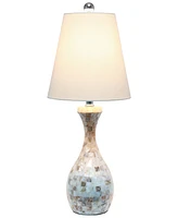 Lalia Home Malibu Curved Mosaic Seashell Table Lamp