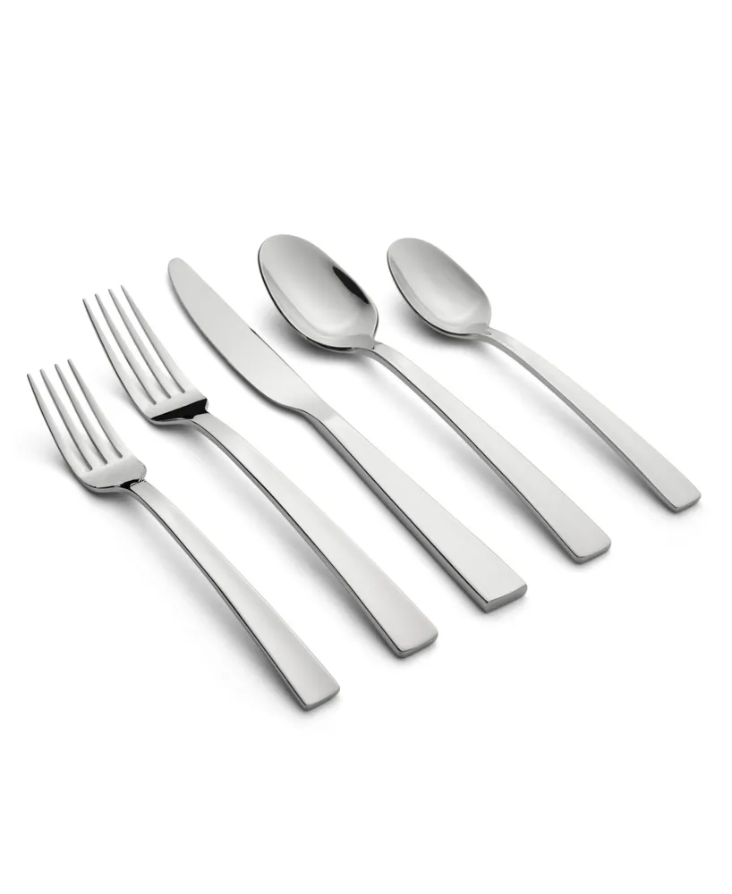 Cambridge Silversmiths Rhyme Mirror Flatware Set, 20 Piece - Silver