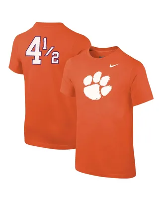 Big Boys Nike Orange Clemson Tigers Disney+ 4A½ Player T-shirt